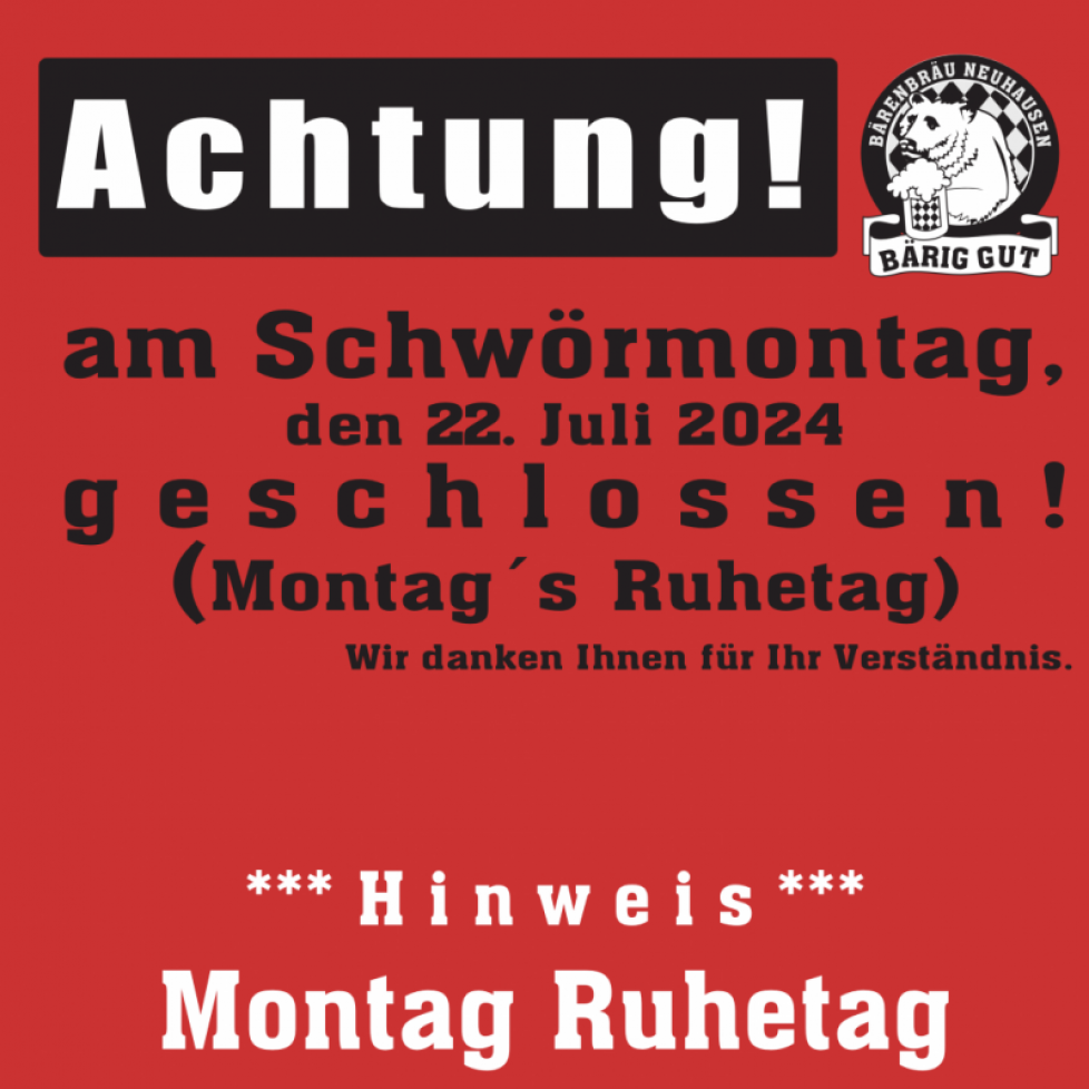 montagRuhetag