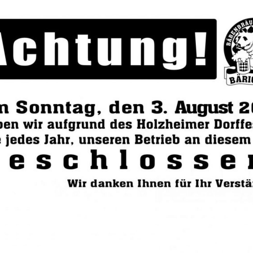 dorffest geschlossen 2025