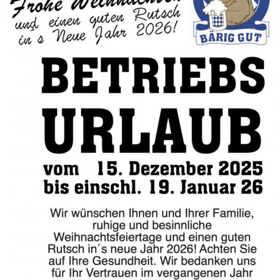 Betriebsurlaub2026